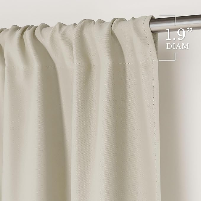 NICETOWN Window Treatment Thermal Insulated Rod Pocket Room Darkening - Image 5
