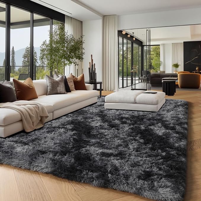 Abstract Shaggy Area Rug 6x9 Feet, Plush Fluffy Rugs - Image 9
