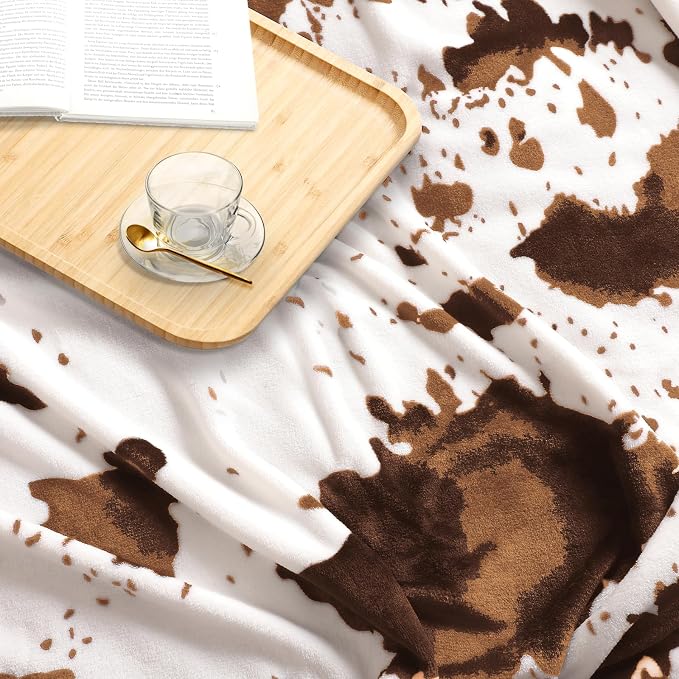 Edenleaf Cow Print Blanket, Ultra Cozy Cow Throw Blanket - Image 6