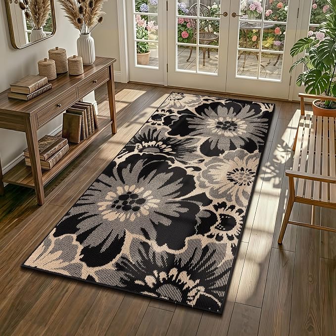 Findosom Hallway Runner Rug 3x6, Non Slip High-Low Textured Floral Washable - Image 6