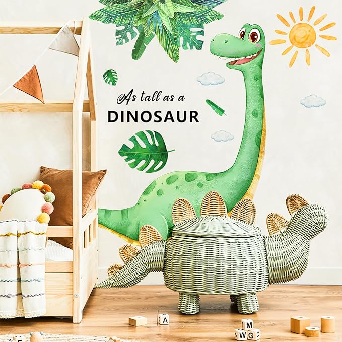 Large Dinosaur Wall Decor for Kids Boys Room, Sunoyar Dinosaur Wall Decals Removable, Peel & Stick Dino Wall Stickers for Nursery Bedroom