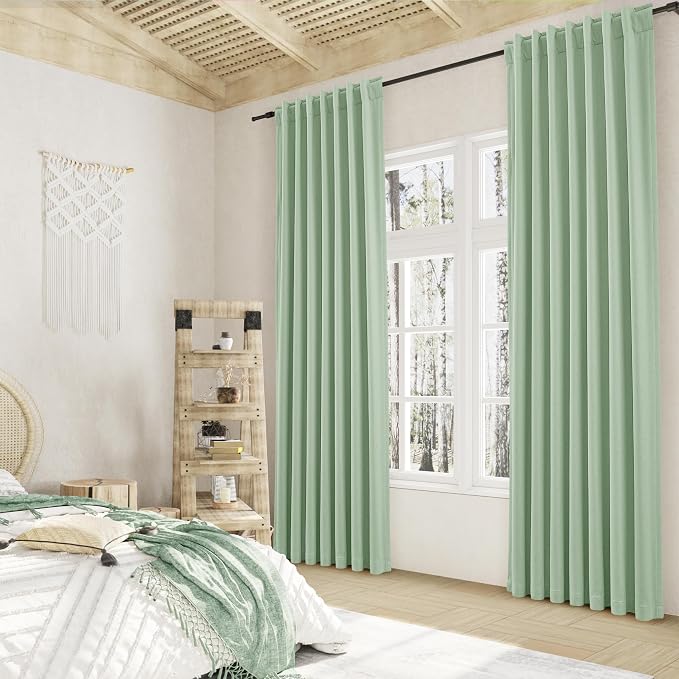 100% Blackout Curtains 120 Inch Length 2 Panels Set - Image 8