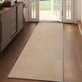 Hallway Runner Rug Woven Washable Long Kitchen Runner Brown 2x5 ft | Boho Soft by YDKGL
