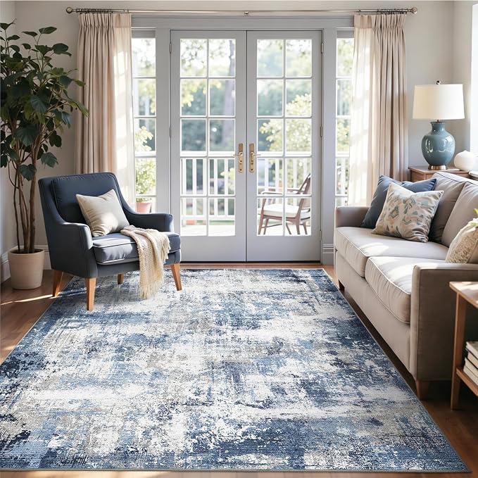 5x7 Ft Area Rugs for Living Room, Soft Non-Slip Washable Rugs Modern Abstract - Image 2