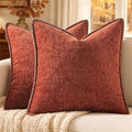 MIULEE Fall Decorative Couch Throw Pillow Covers 20x20 Inch Burnt Orange | 2 by MIULEE