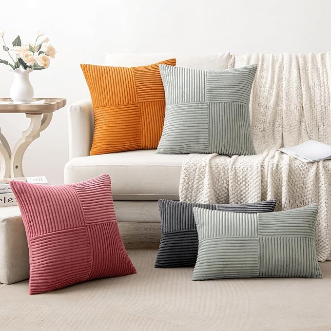 MIULEE Silver Grey Decorative Throw Pillow Covers 16x16 Inch - Image 5