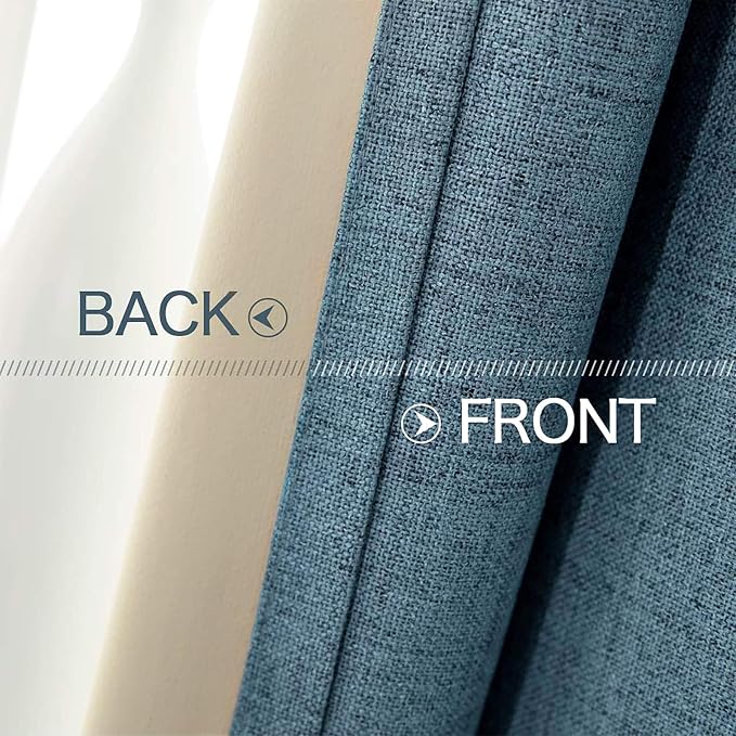 MIULEE 100% Blackout Linen Curtains - Image 6