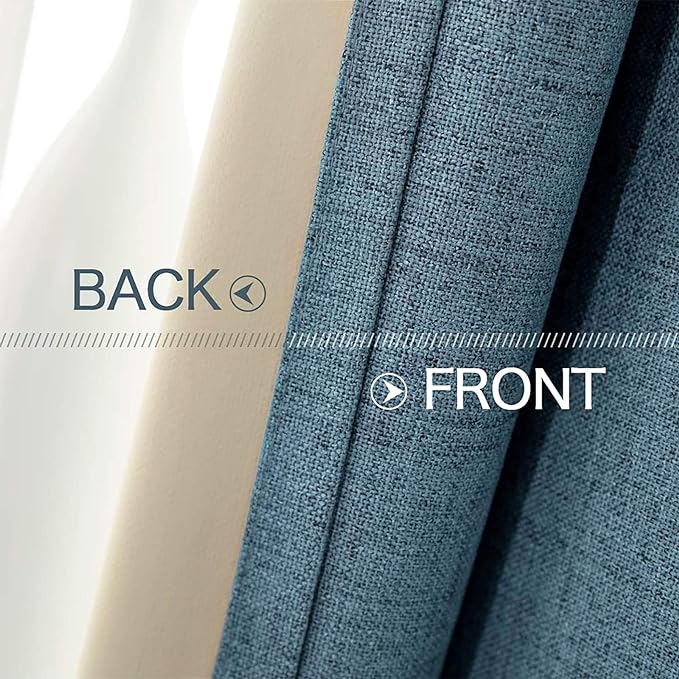 MIULEE 90 Inches Linen Texture Curtains - Image 6