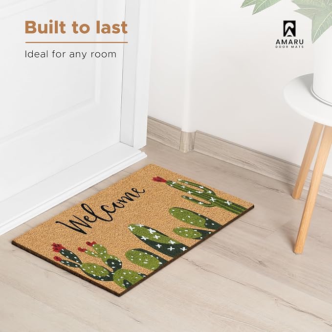 Coir Welcome Mat, 17 x 29 in | 100% Natural Coir, Anti-Shedding, Durable PVC - Image 2