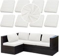 8PCS Patio Cushion Covers.Patio Furniture Couch SeatSlipcovers | Washable by SUKAIKEQA