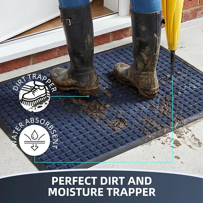Front Door Mat Outside Entrance, Heavy Duty Waterproof Doormat | 31.5"x20" - Image 3