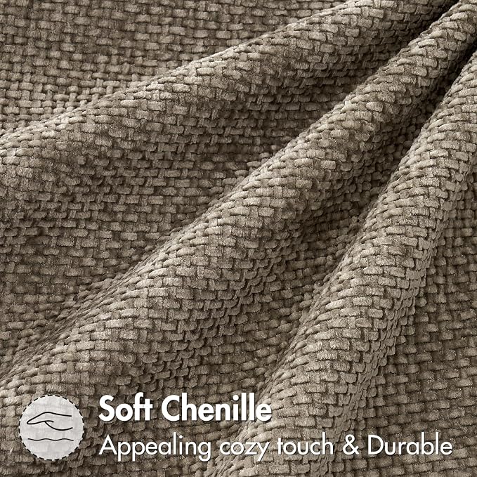MIULEE Decorative Couch Throw Pillow Covers 20x20 Inch Neutral Khaki 2 Pack | - Image 6