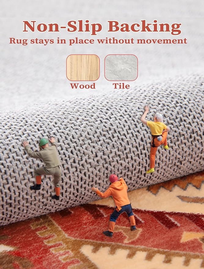 SERISSA 2'6"x10' Washable Non Slip Boho Runner Rug - Image 4