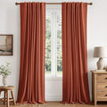MIULEE Fall 100% Blackout Linen Curtains by MIULEE