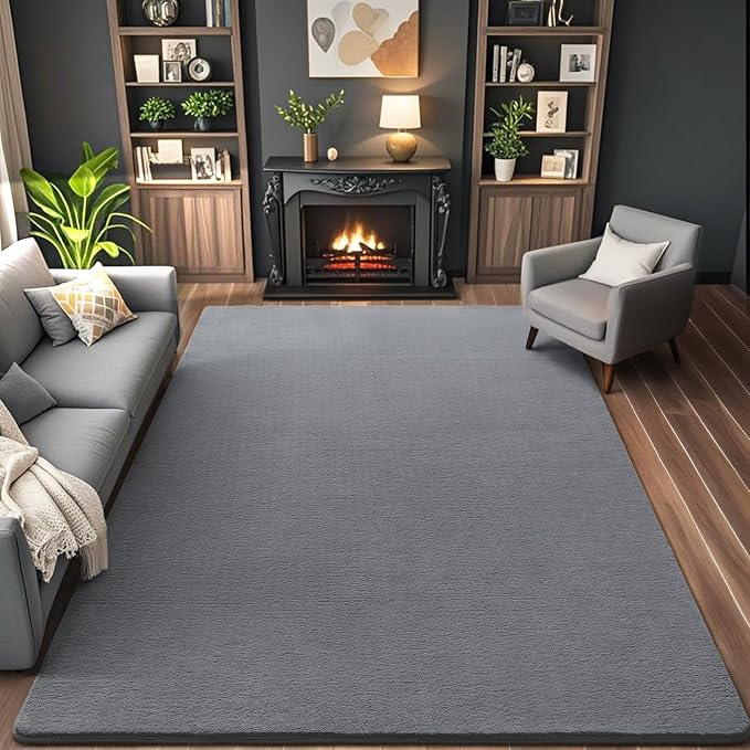 4x6 Area Rugs for Living Room Non Slip Dorm Bedroom Rug, Minimalist Washable - Image 2