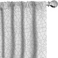 Ambesonne Geometric Window Curtains, Continuous Pattern with Abstract Concave Shapes and Triangles Print, Lightweight Decorative Panels Set of 2 with Rod Pocket, 56" x 63", Charcoal Grey and White
