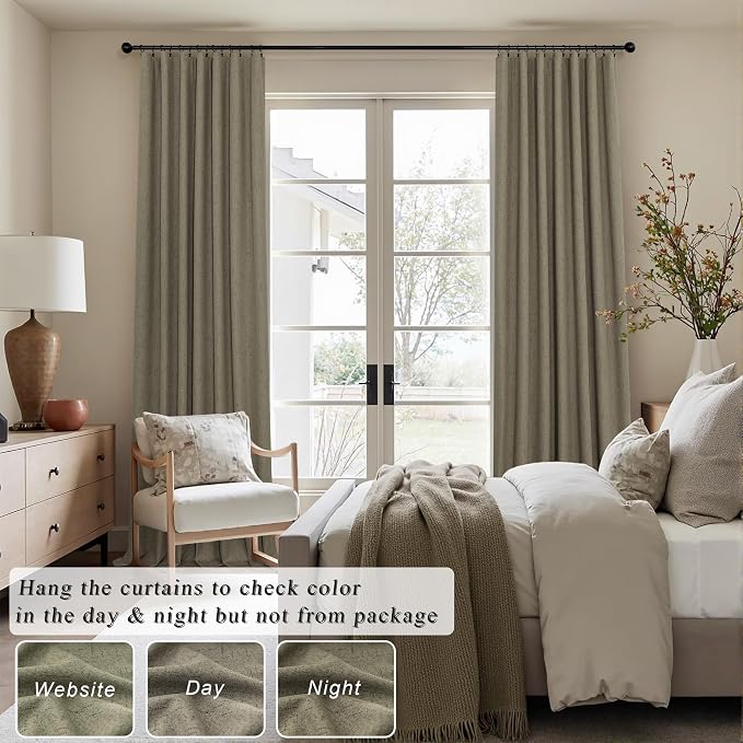 Living Room Darkening Curtains 63 Inches Long Small Bay Window Blackout - Image 7