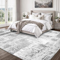 Rugflix 6x9 Area Rugs for Living Room, Washable Grey Large Rug | Machine by RugflixAreaRugs