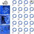 20 Pack Fairy Lights Battery Operated - 3 Speed Modes, 7Ft 20 LED String Twinkle Lights, Waterproof Copper Wire, Mini Firefly Light for Mason Jars Vases Christmas Decor,Blue