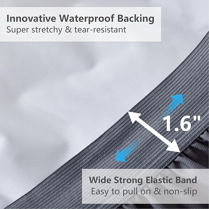 Full Size Mattress Pad Waterproof, Cooling Mattress Topper for Double Bed, Pillow Top Quilted Fitted Mattress Protector Cover with 8-21" Deep Pocket (54x75 inch, Grey)