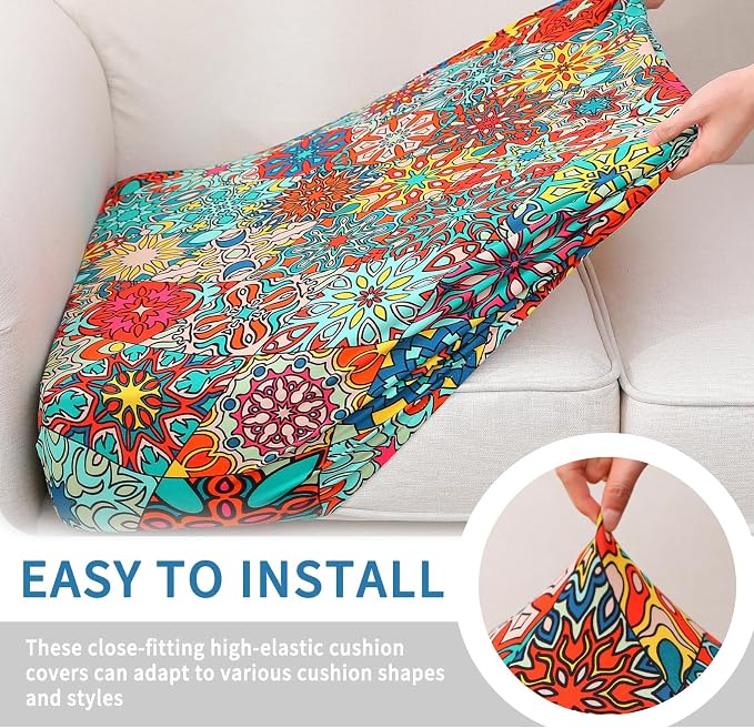 Printed Couch Cushion Covers, Sofa Covers Washable - Image 4