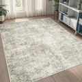 5x7 Area Rugs for Living Room Washable Bedroom Dining Room Beige Brown | Modern by Aelenmu