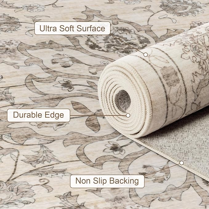 5x7 Area Rugs Living Room: Washable Rug - Image 7