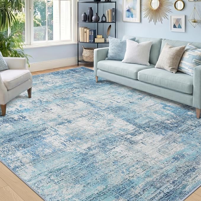 RELEANY Washable 6'x9' Abstract Area Rug by RELEANY