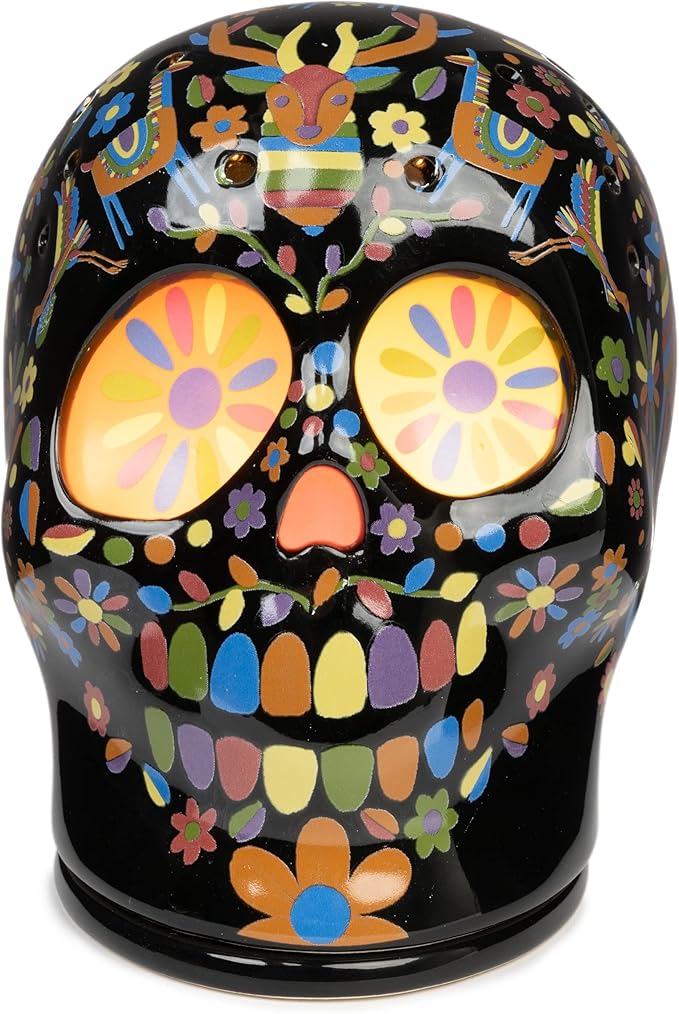 Scentsationals Wax Melt Warmer for Scented Wax Melts - Day of The Dead Collection Otomi - Candle Melter for Fragrance Cubes and Tarts