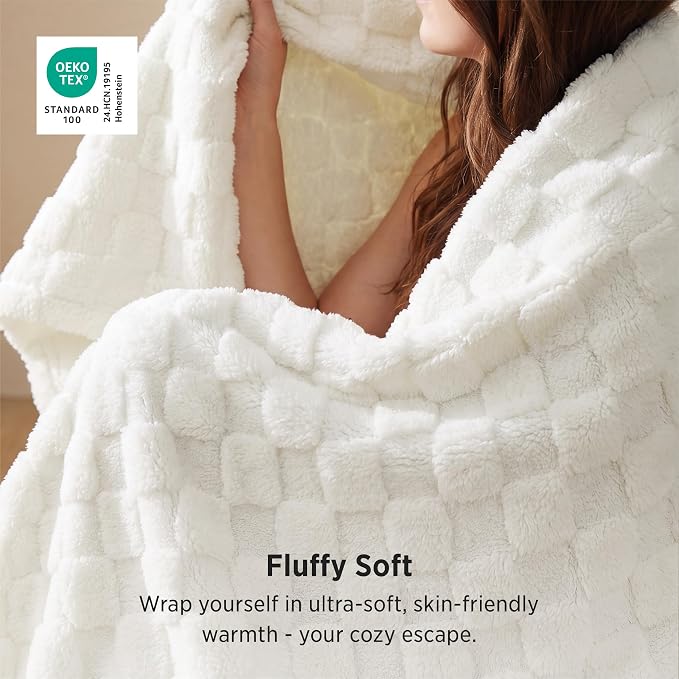 Bedsure GentleSoft White Throw Blanket - Image 2