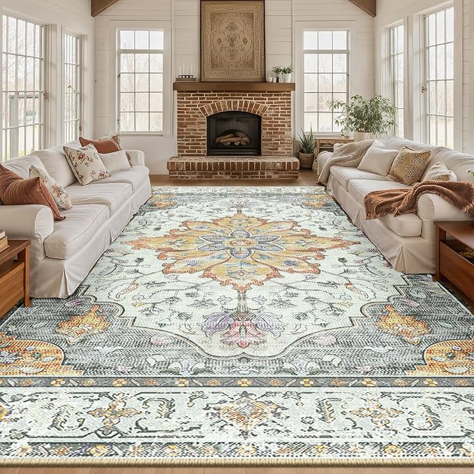 RELEANY Washable Area Rug, Large 10'x12', Water Repellent, Pet Friendly - Image 2