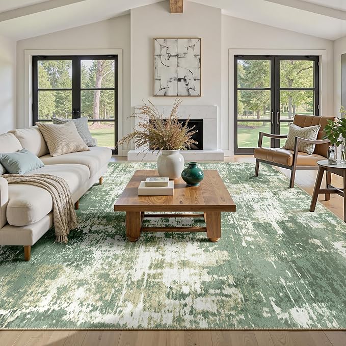 RELEANY Washable 8'x10' Abstract Area Rug by RELEANY