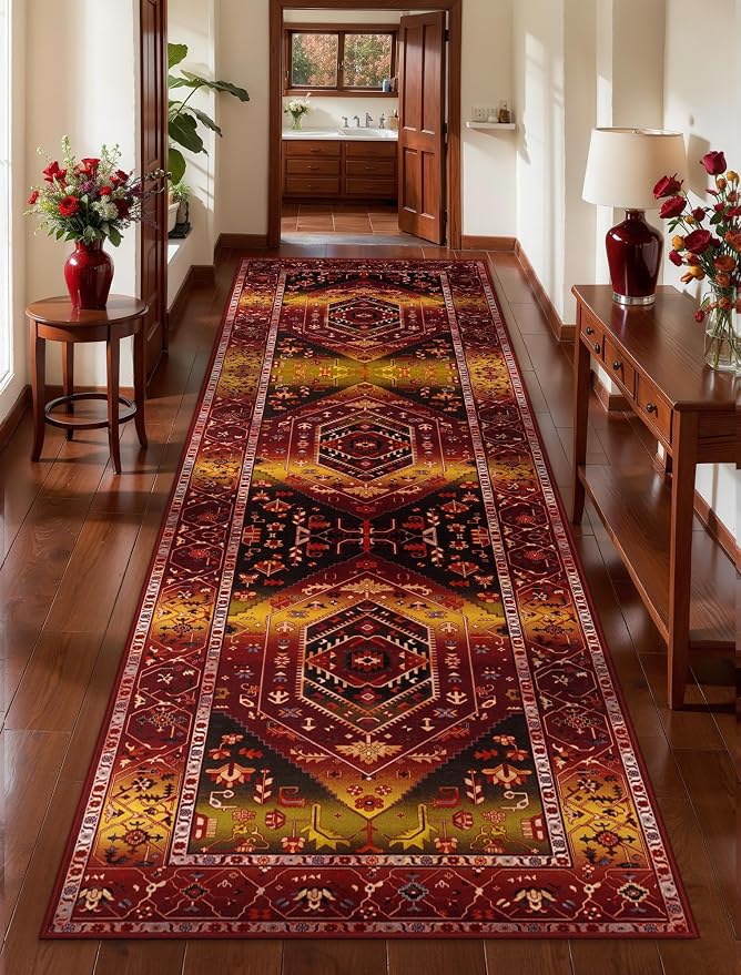SERISSA 2'6"x8' Washable Non Slip Boho Runner Rug by SERISSAHomeDecorCollection