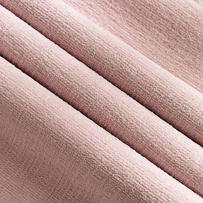 MIULEE Pink Chenille Couch Throw Pillow Covers, 20x20 | Set of 2, Valentine - Image 2