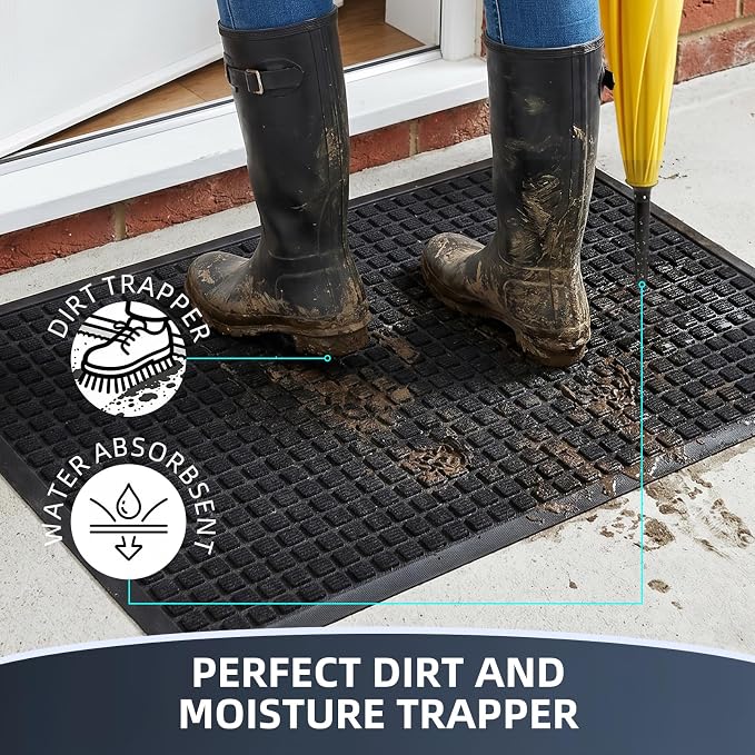 Front Door Mat Outside Entrance, Heavy Duty Waterproof Doormat | 61.5"x36" - Image 3