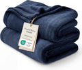 Bedsure GentleSoft Fleece Throw XL Blanket Navy by Unknown
