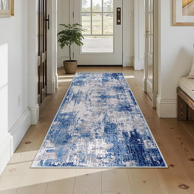RELEANY Washable Runner 3'x7' Abstract Area Rug - Image 9