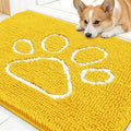 OLANLY Dog Door Mat for Muddy Paws 30x20, Paw Print Design Chenille Mud Mat | by OLANLY