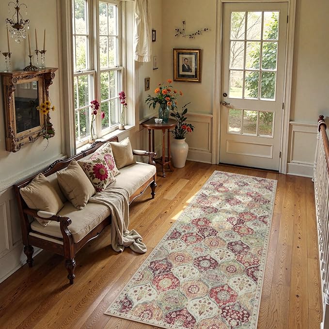 Lahome Moroccan Hallway Runner, 2x6 Kitchen Runner Rug Non Skid Washable | by Lahome