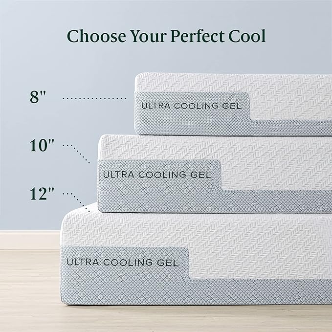 ZINUS 10 Inch Ultra Cooling Gel Memory Foam Mattress, Full, Cool-to-Touch Soft Knit Cover, Pressure Relieving, CertiPUR-US Certified, Mattress in A Box, All-New, Made in USA
