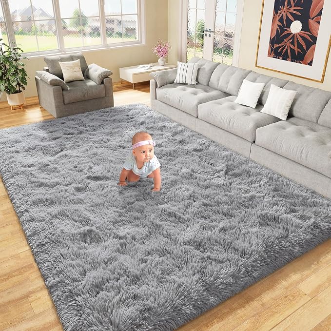 LOCHAS Area Rugs Fluffy Living Room Carpets by LOCHAS