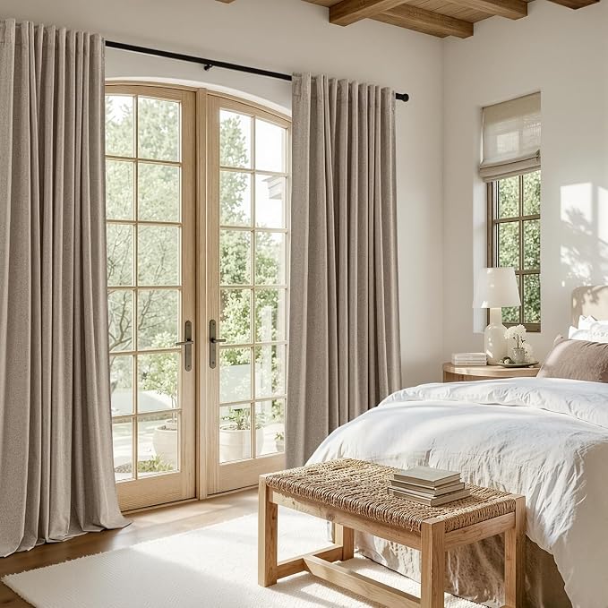 MIULEE 100% Blackout Linen Curtains - Image 6