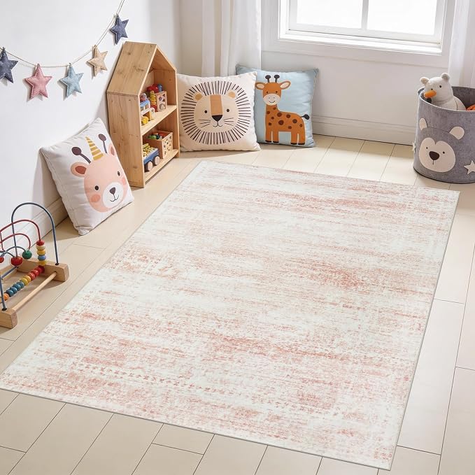 Pink Washable Rugs 4x6 Area Rugs by Srugn