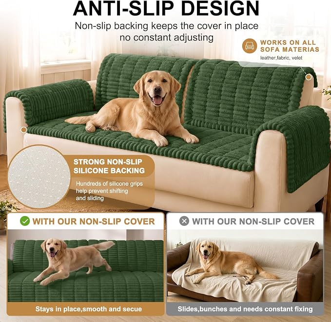 Smiry Couch Cover for Dogs, Non Slip Washable Sofa Protector for Pets | Soft - Image 10