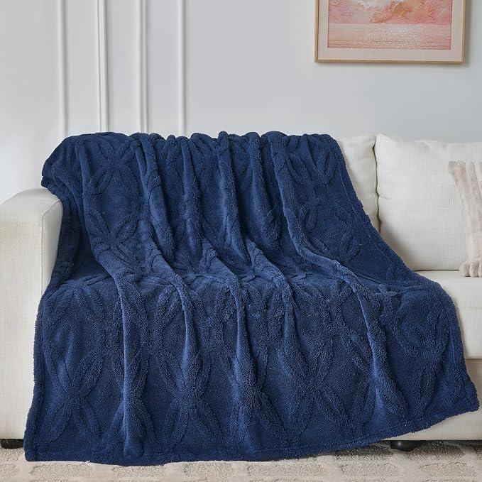 Navy Throw Blanket - Image 2
