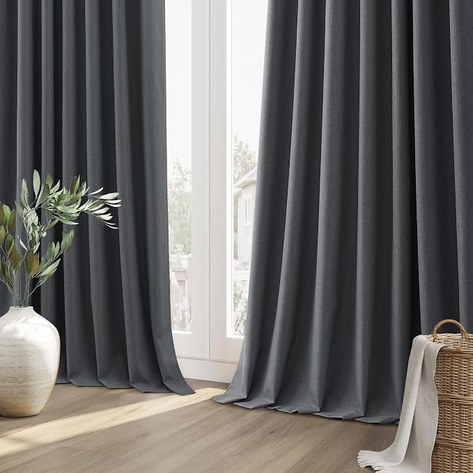100% Blackout Curtains 102 Inch Length 2 Panels Set - Image 10