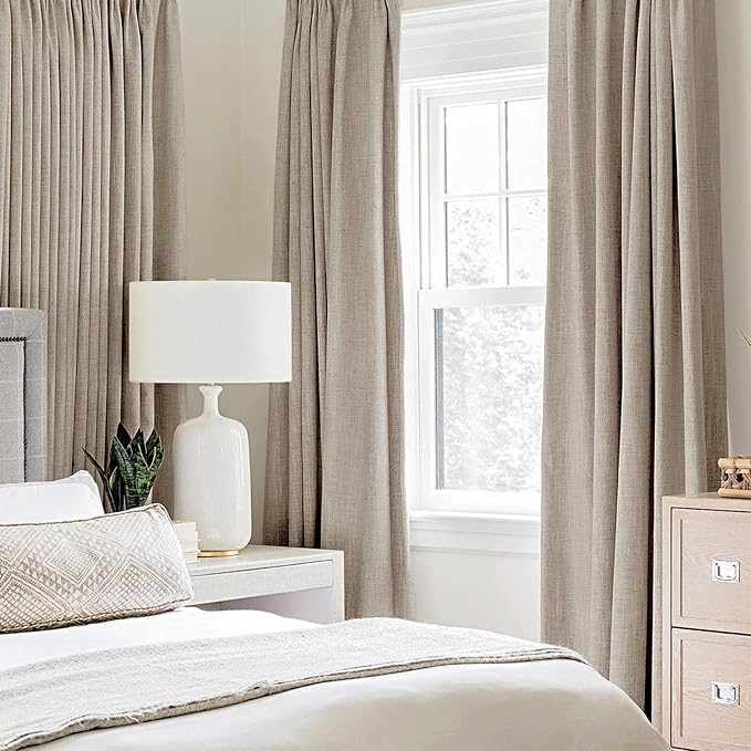 MIULEE 100% Blackout Linen Curtains - Image 2