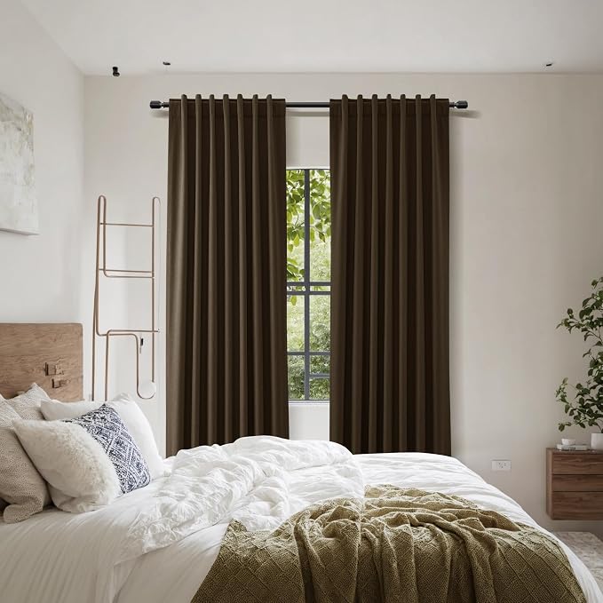 100% Blackout Curtains 120 Inch Length 2 Panels Set - Image 8