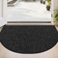 BEQHAUSE Dirt Trapper Door Mat 24" x 36" Half Circle Non Slip Rugs, Absorbent by BEQHAUSE