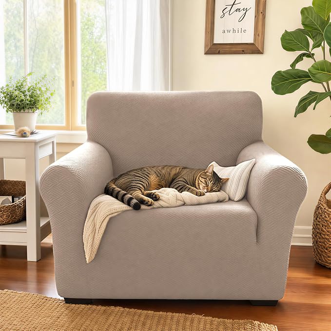 XINEAGE 2026 New Stretch Armchair Covers 1 Piece Chair Slipcovers Chair - Image 3
